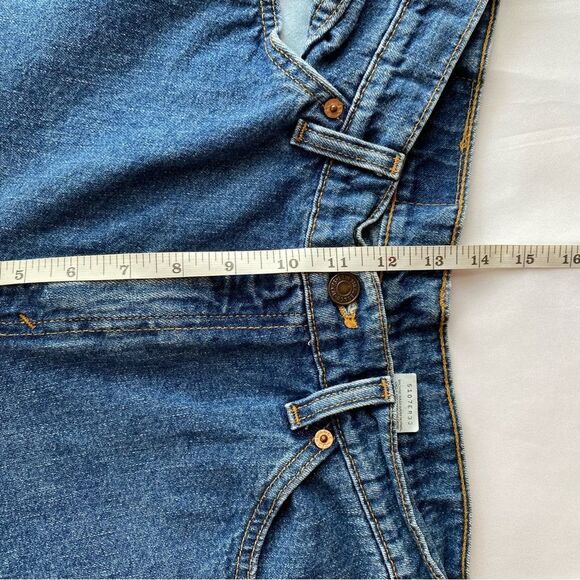Rare 90's Levi's Blank White Tab 966 Medium Wash Ribcage Wide Leg Jeans … - Picture 14 of 16